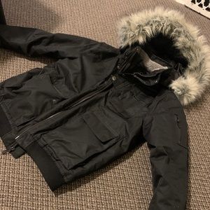 Big Coat with fur hoodie